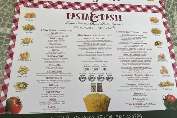 Pasta & Pasti-t Cefalúban Pasta & Pasti