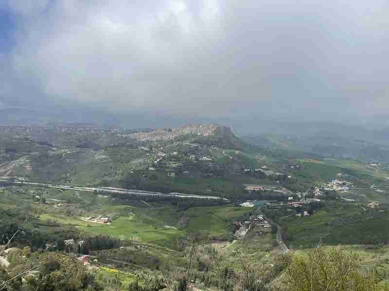 Enna vára és a kilátás